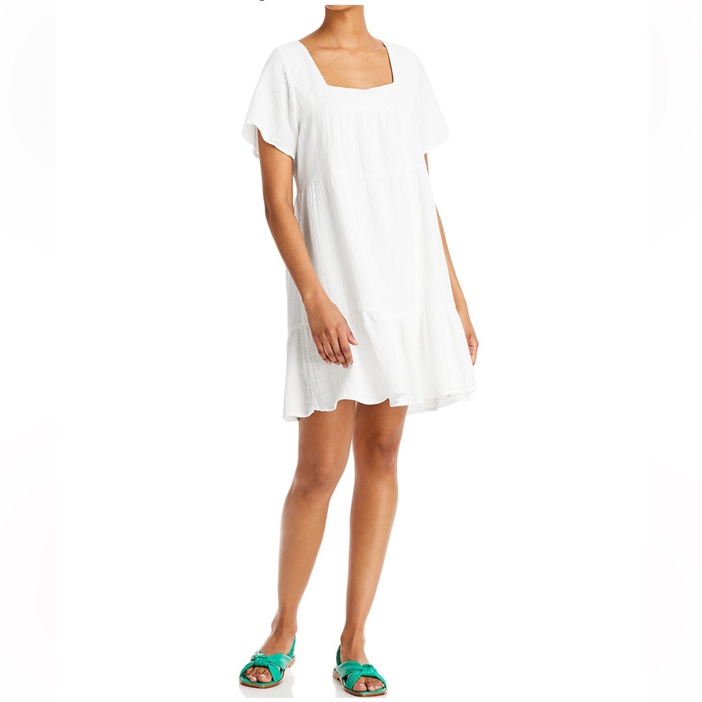 Rails Valentina Square Neck Gauze Dress, S